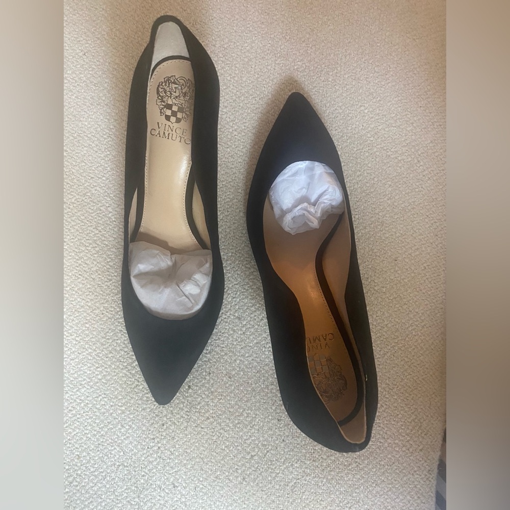 Vince Camuto Black Suede Heels